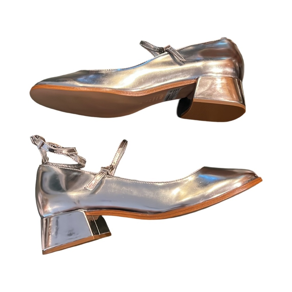 SCHUTZ Prata-Dorothy Silver Mary Jane Pump Size 8.5 New - Picture 5 of 12
